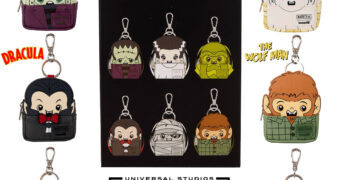 Chaveiros Loungefly com Micro-Mochilas dos Monstros do Universal Studio