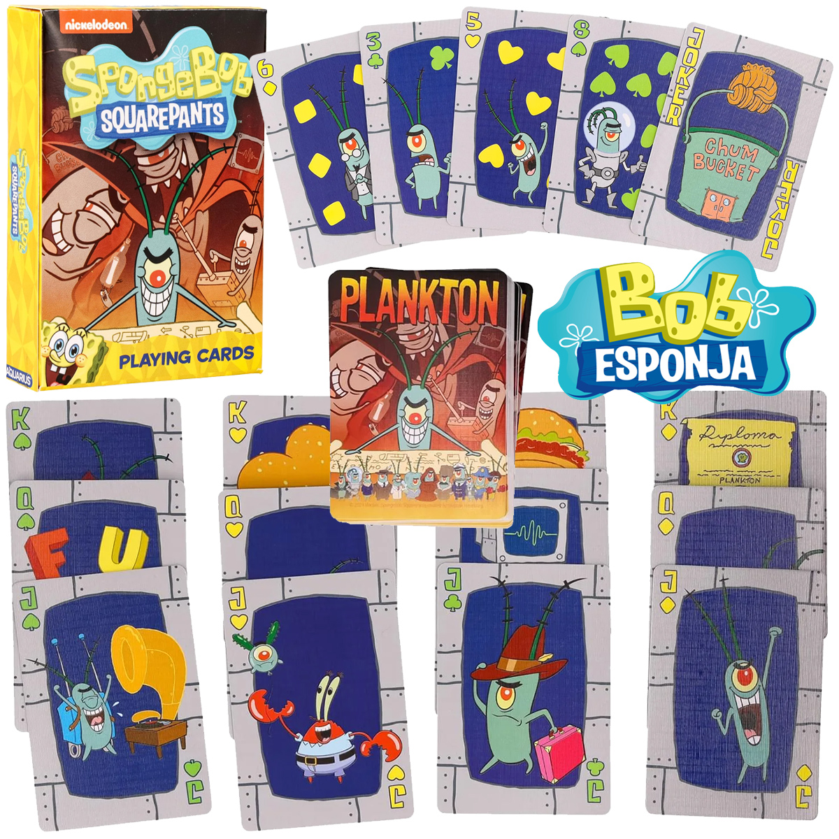 Baralho Plankton - Bob Esponja Calça Quadrada