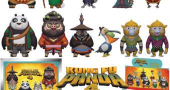 Chaveiros Kung Fu Panda 4 3D Figural Bag Clips (Blind-Bag)