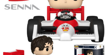 Boneco Pop! Rides Ayrton Senna na McLaren 12 (Fórmula 1)