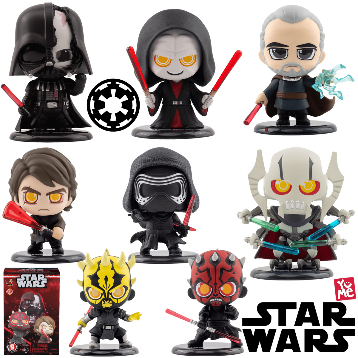 Mini Bobble Heads Star Wars com o Lado Sombrio da Força