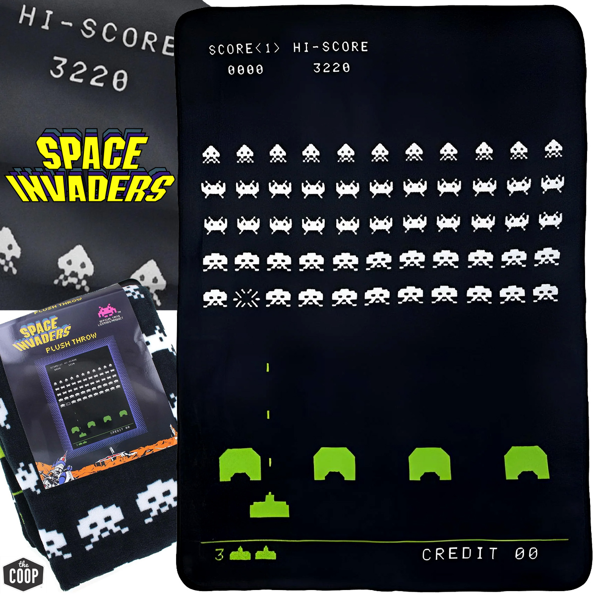 Cobertor de Lance Space Invaders 8-Bit
