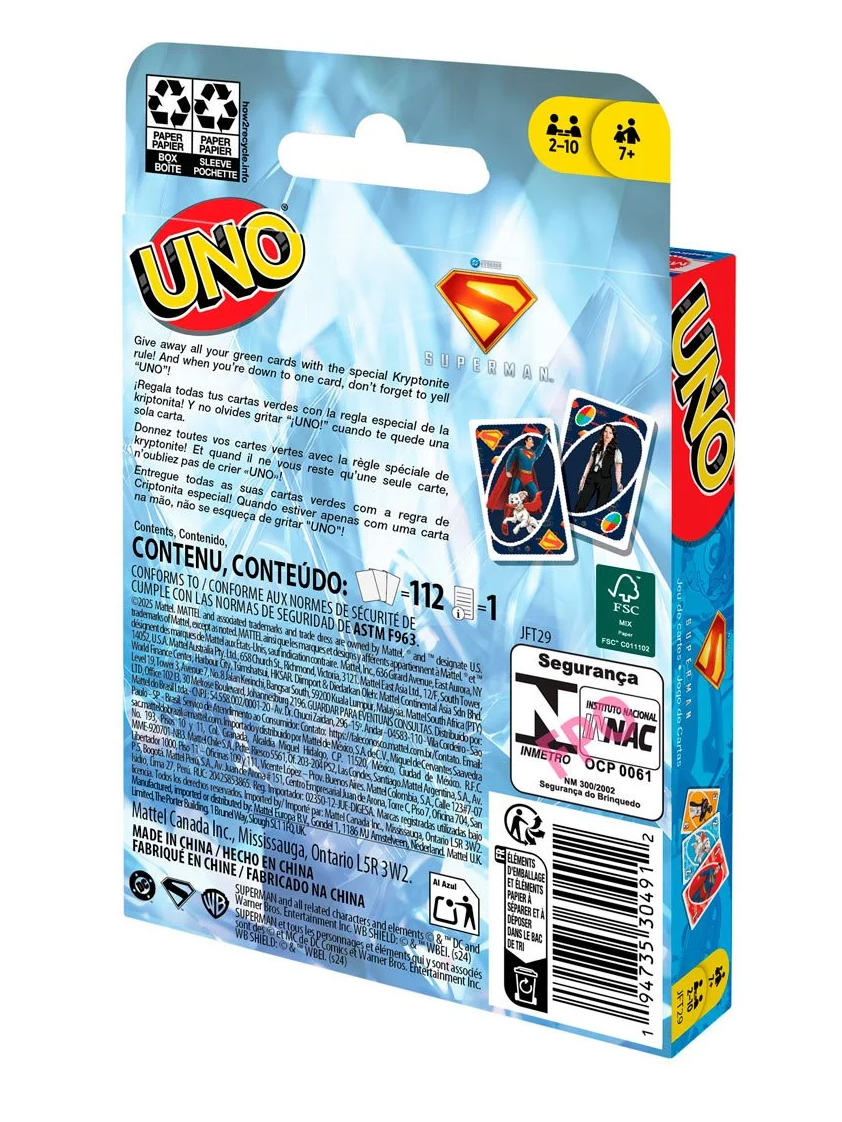 Uno Card Set from James Gunn's superman (2025)