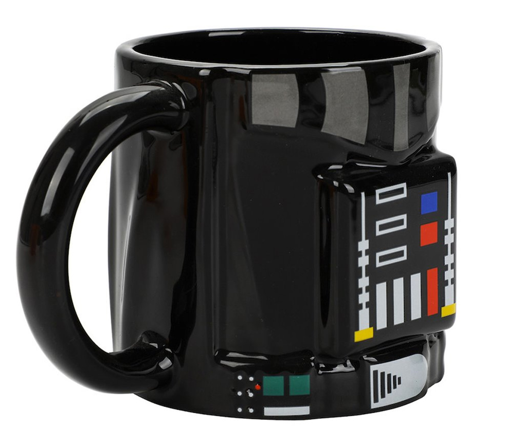 Darth Vader mug with the cyber life support system