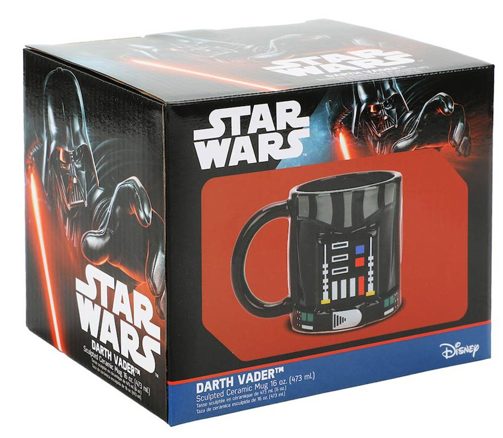 Darth Vader mug with the cyber life support system
