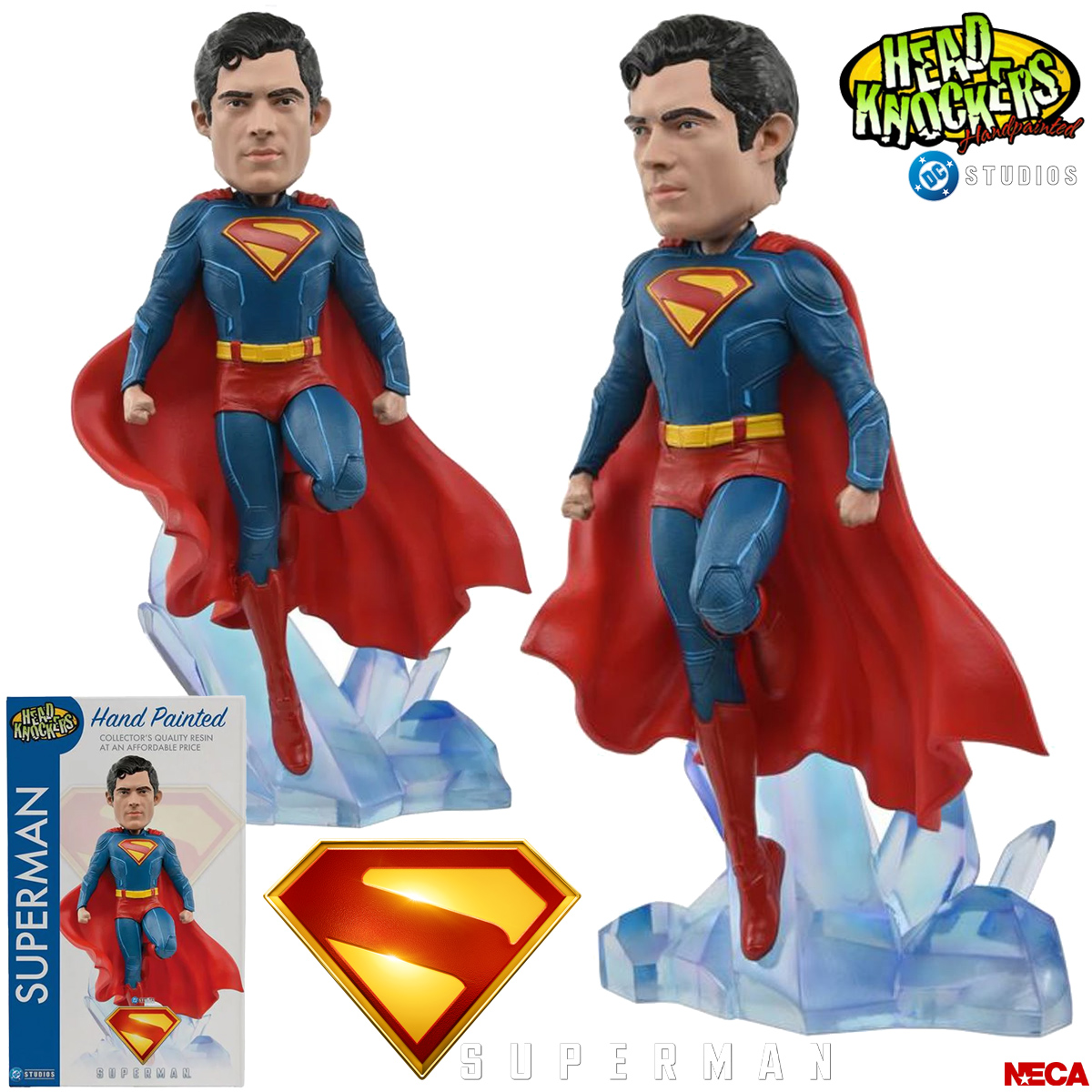 Boneco Superman Head Knocker (David Corenswet) do Filme de James Gunn (Bobble Head)