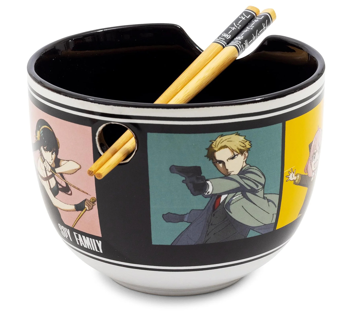 Tigela Ramen Spy x Family com a Família Forger