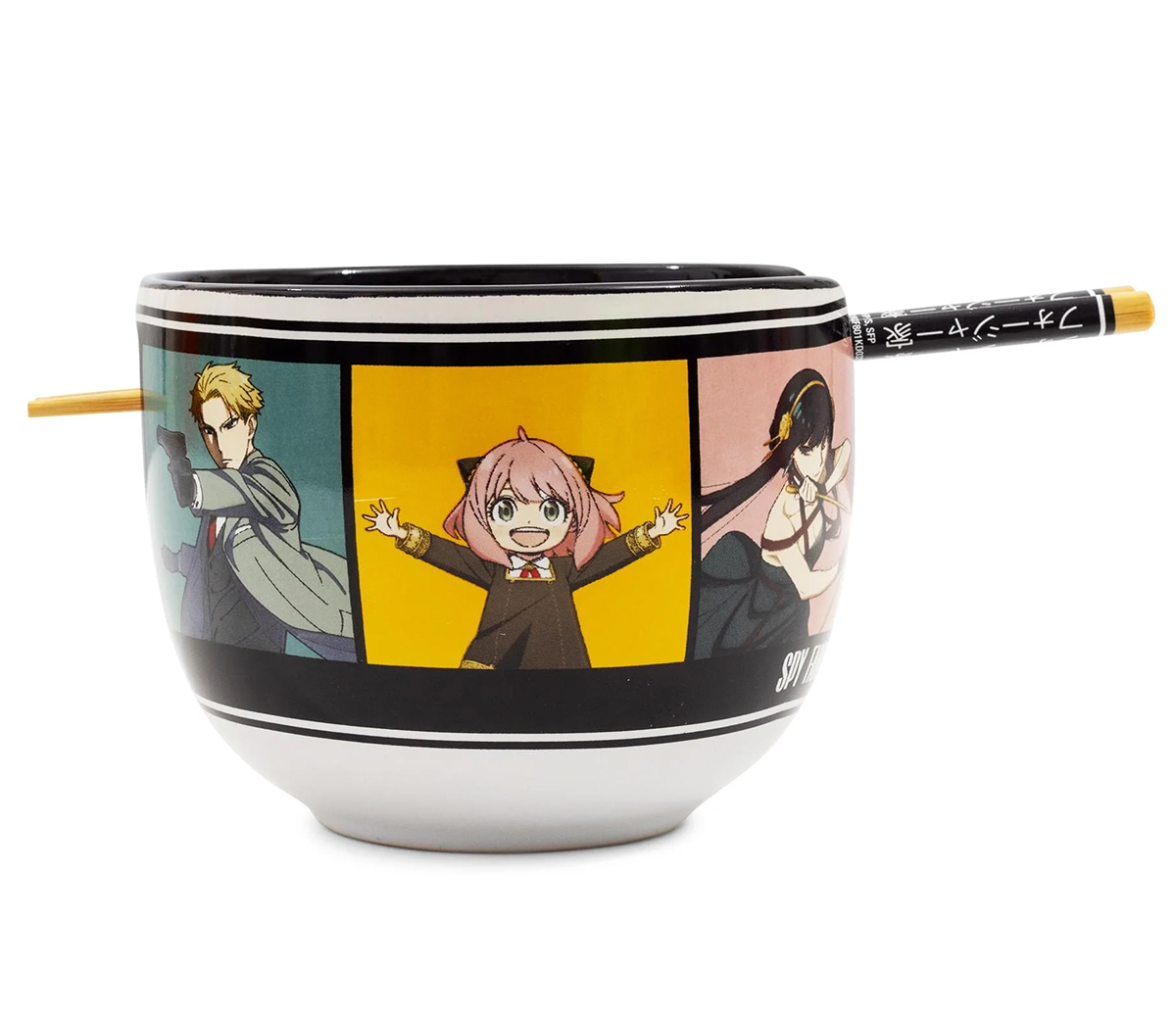 Tigela Ramen Spy x Family com a Família Forger