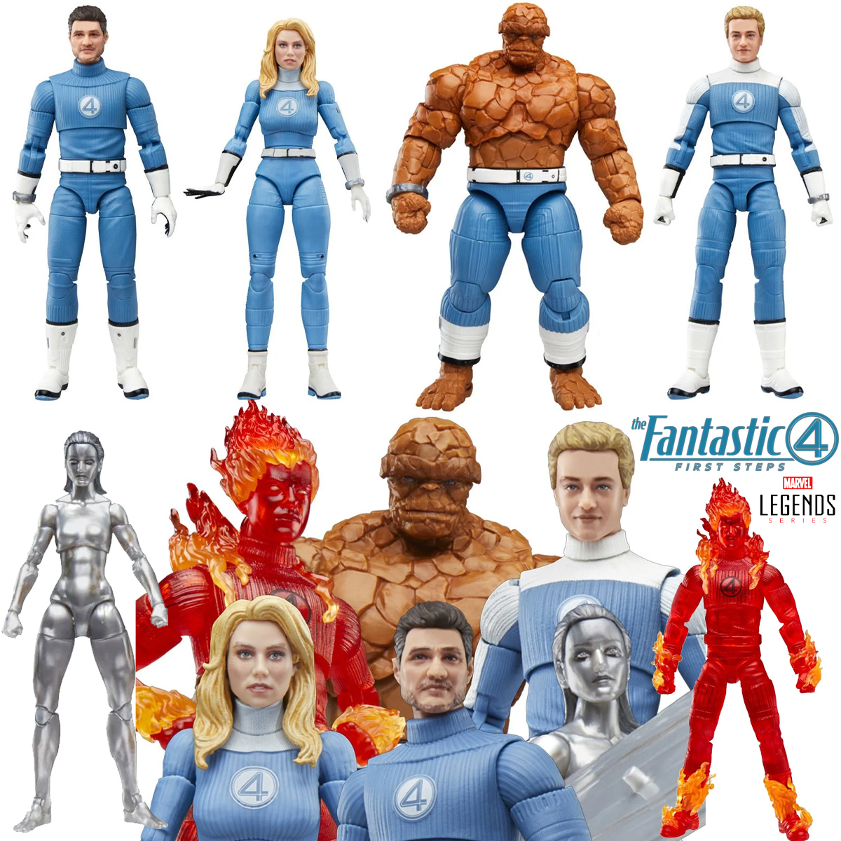 Action Figures Marvel Legends Quarteto Fantástico: Primeiros Passos (The Fantastic Four: First Steps)
