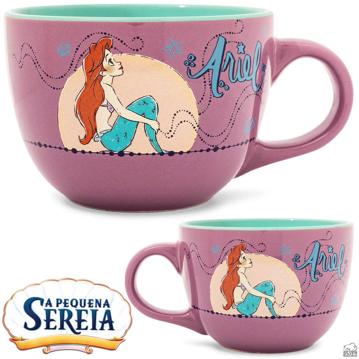Caneca de Sopa Ariel - A Pequena Sereia