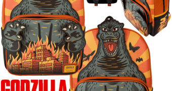 Mochila Laptop Ataque do Godzilla com Cidade em Chamas