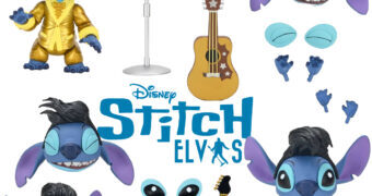 Action Figures Neca Ultimate Stitch Elvis com Terno Dourado ou Roupa de Couro
