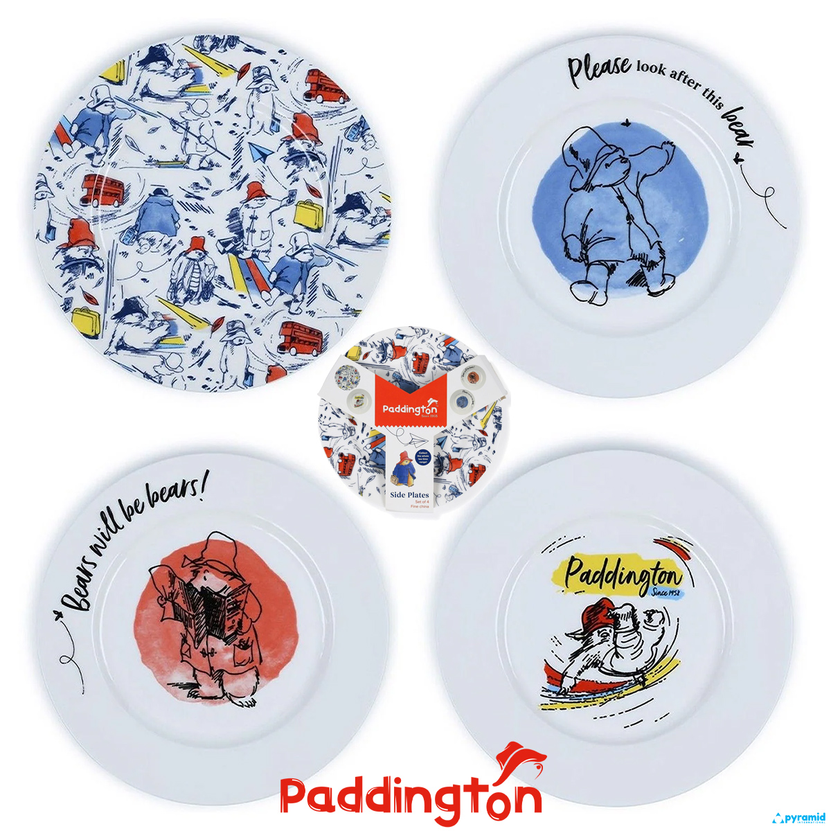 Pratos de Porcelana do Ursinho Paddington