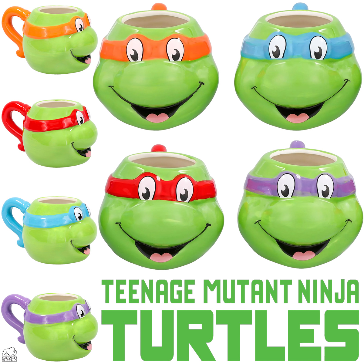 Canecas Esculpidas Tartarugas Ninjas