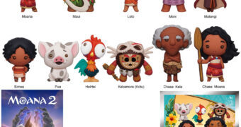 Chaveiros Moana 2 Disney 3D Figural Bag Clips