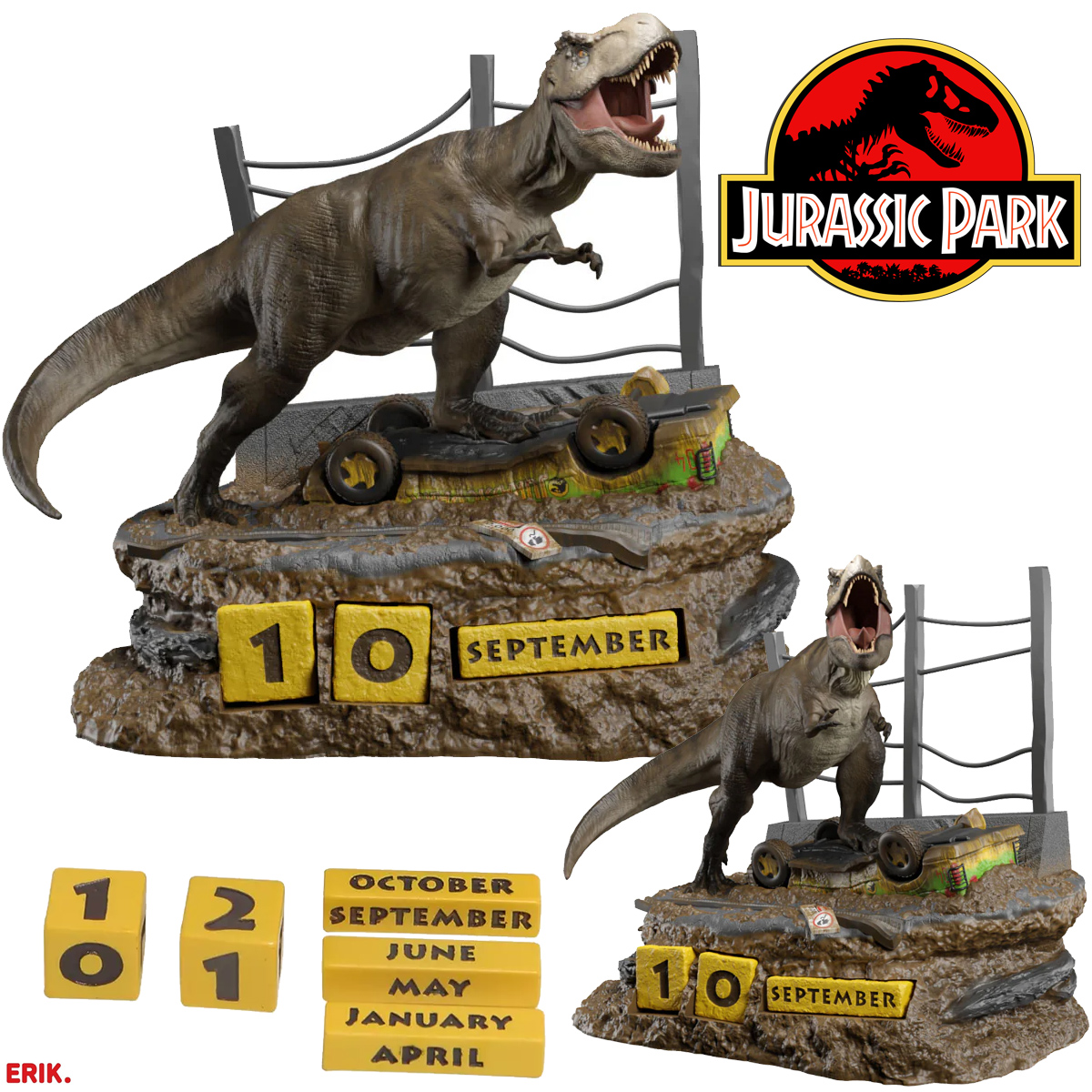 Calendário Perpétuo Jurassic Park: Fuga do T-Rex