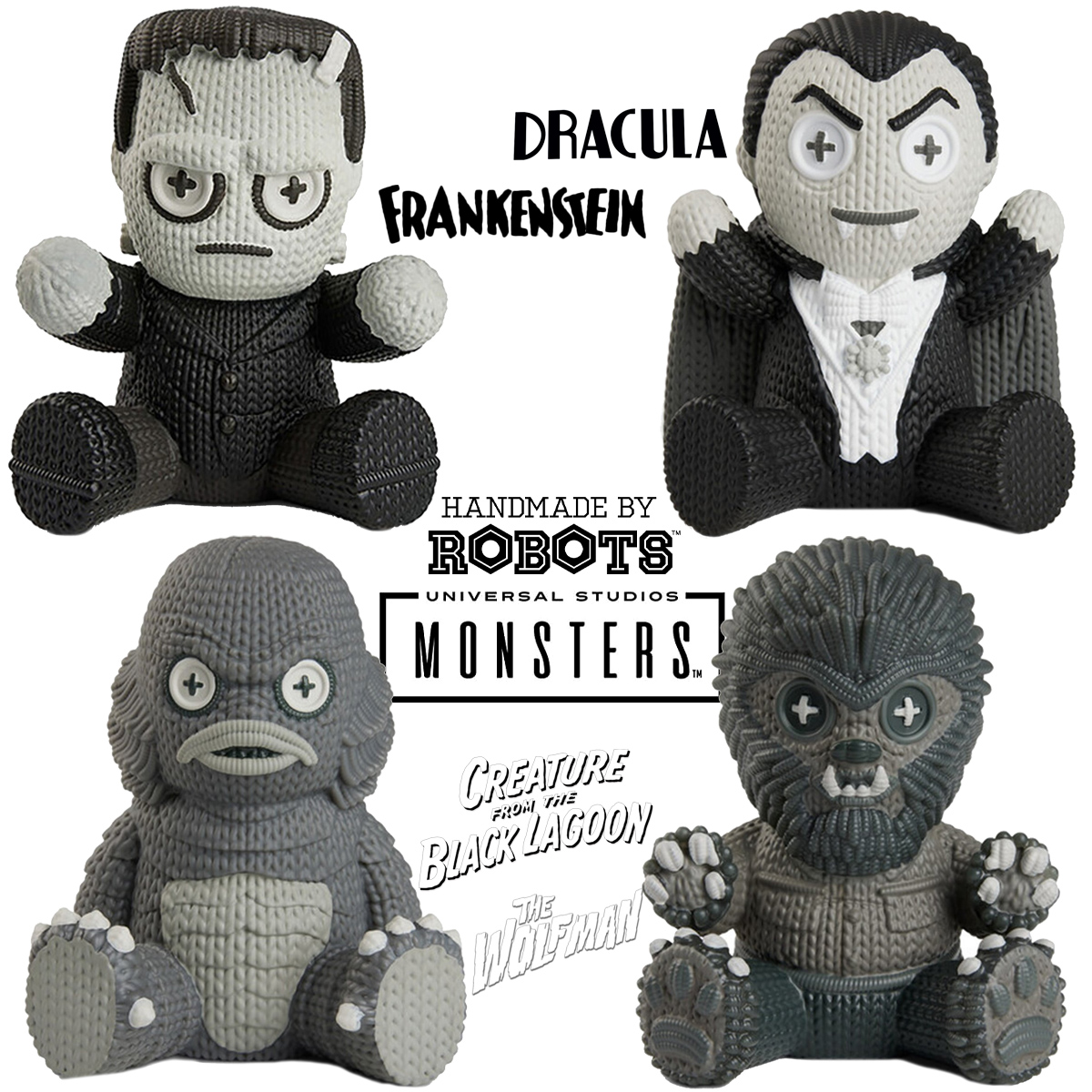Bonecos de Vinil Universal Monsters Handmade By Robots