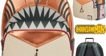 Mochila do Anime Chainsaw Man (Homem-Motoserra) com Dentes Fosforescentes