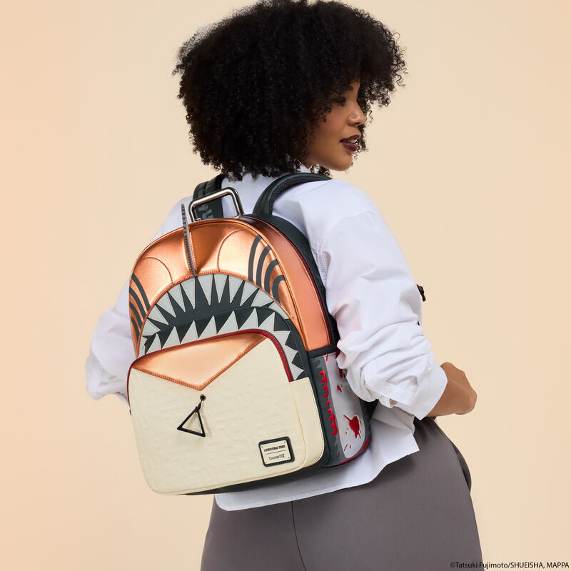 Chainaw Man (Motor-man) anime backpack with phosphorescent teeth