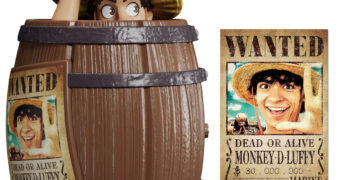 Pote de Cookies One Piece com Luffy Escondido no Barril