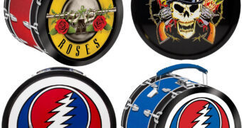 Lancheiras Bumbo “Drum Shaped” do Guns N Roses e Grateful Dead