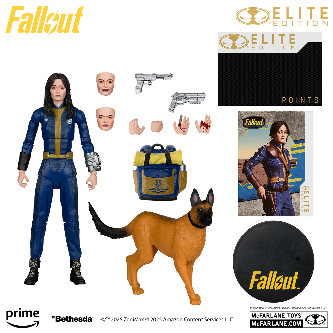 Action Figure da Série Fallout: Lucy e Dogmeat (CX404) McFarlane Elite Edition
