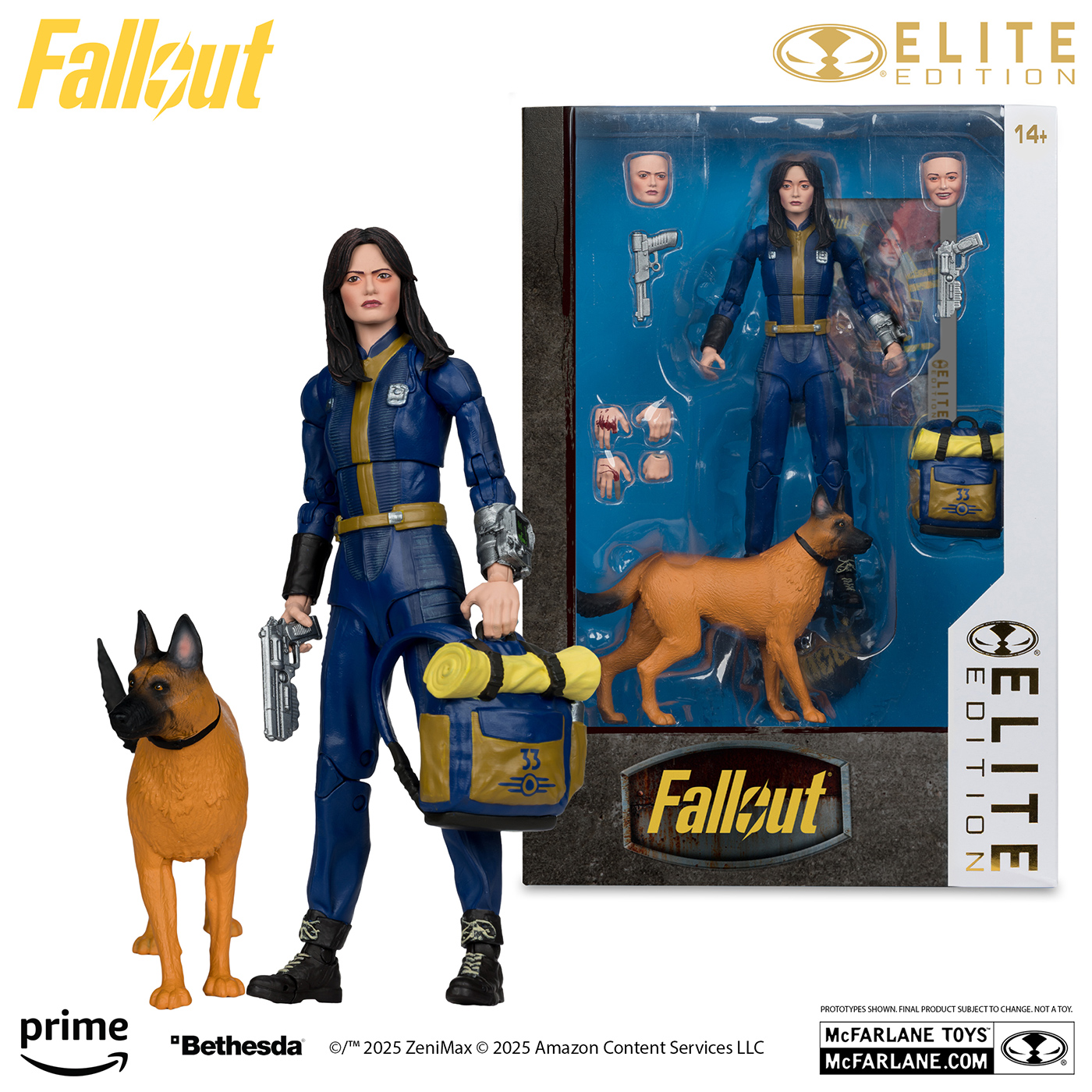 Action Figure da Série Fallout: Lucy e Dogmeat (CX404) McFarlane Elite Edition