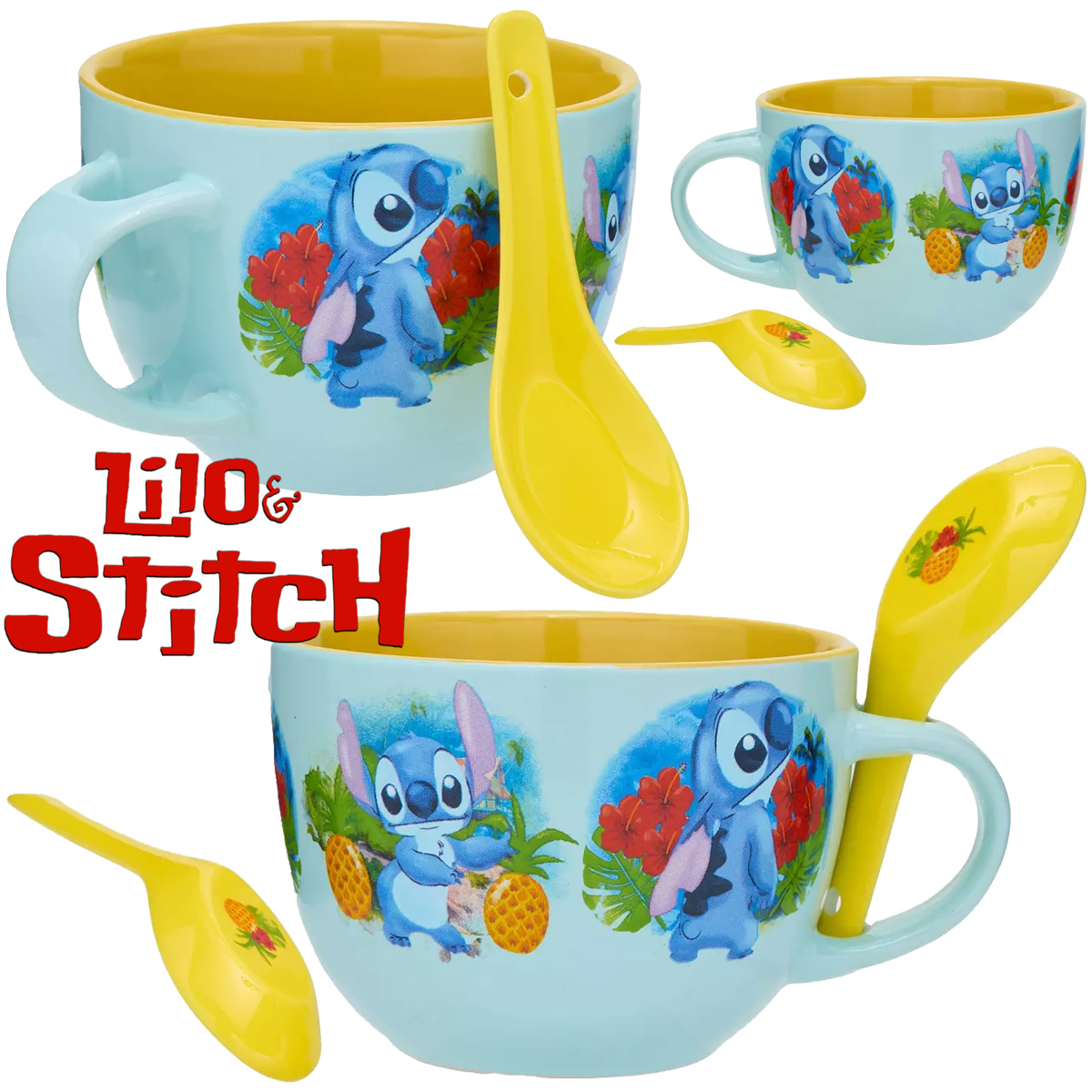 Caneca de Sopa Stitch Tropical