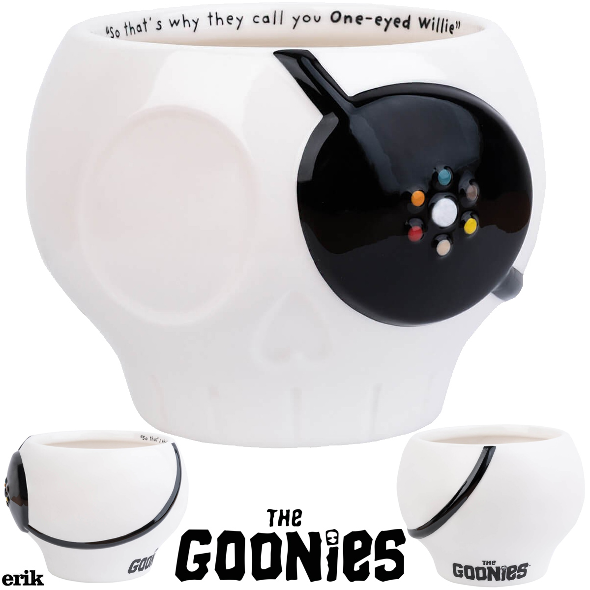 Tigela Os Goonies: Crânio do Pirata Willy Caolho