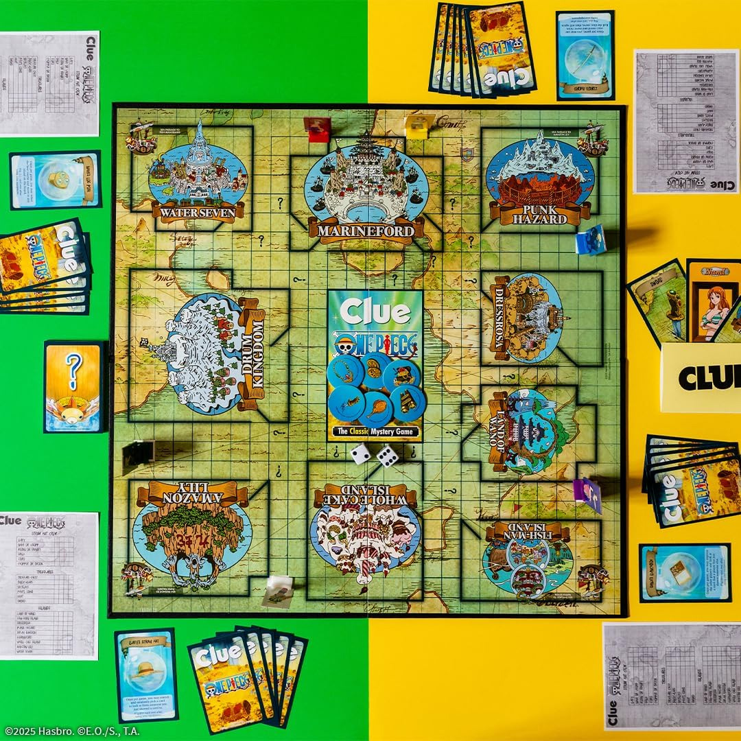 Jogo de Tabuleiro Detetive (Clue) da Série One Piece