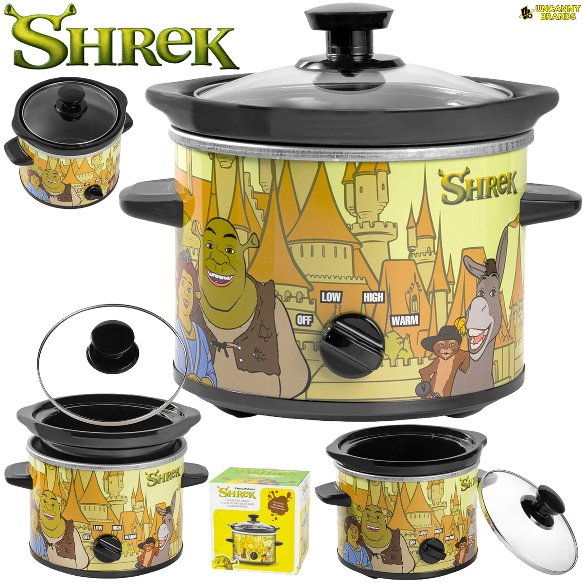 Panela Elétrica Shrek com Ogro, Princesa Fiona, Burro Falante e Gato de Botas