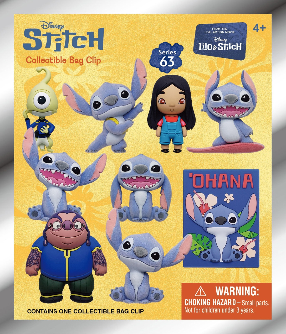 Chaveiros do Filme Lilo & Stitch “Live-Action” 3D Figural Bag Clips