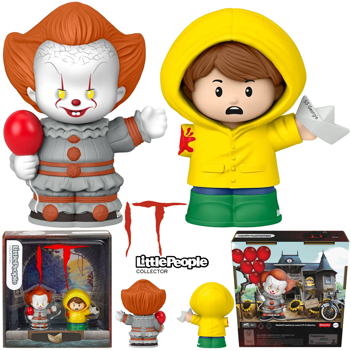 Bonequinhos IT Little People Collector: Pennywise e Georgie (Stephen King)