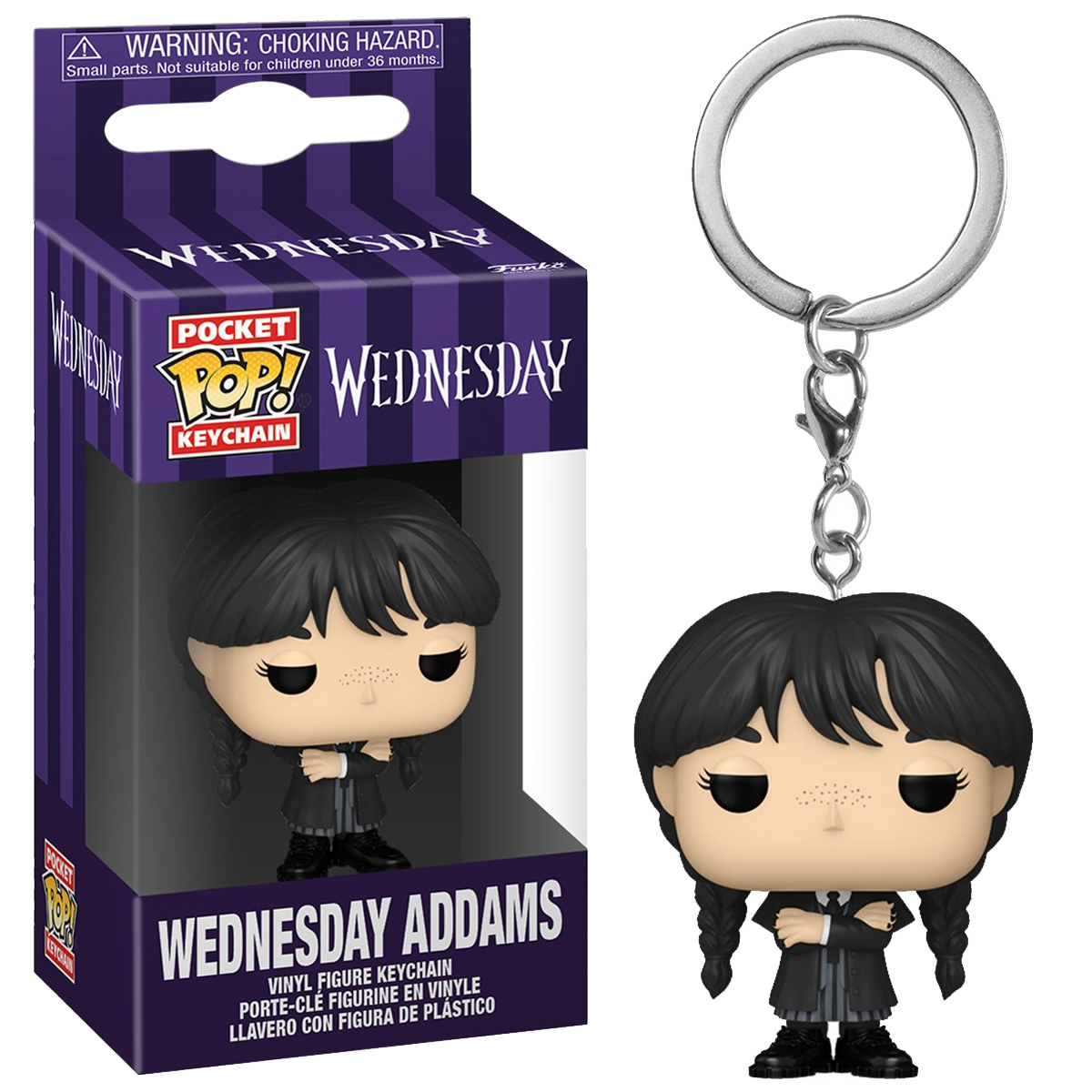 Chaveiros Wandinha e Mãozinha Funko Pocket Pop! da Série Wednesday