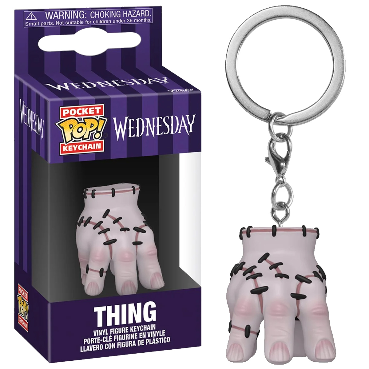 Chaveiros Wandinha e Mãozinha Funko Pocket Pop! da Série Wednesday