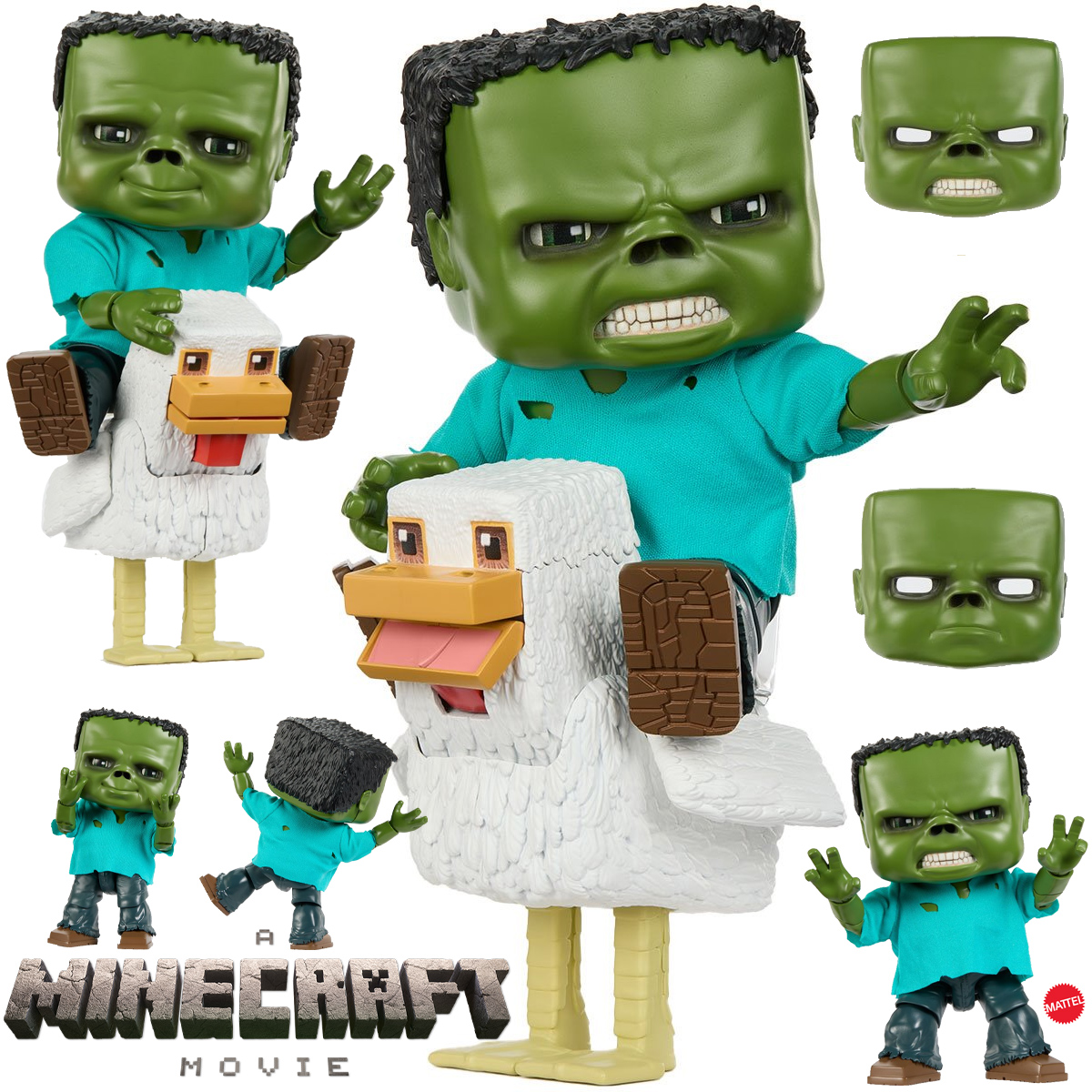 Action Figure “Chicken Jockey” de Um Filme Minecraft