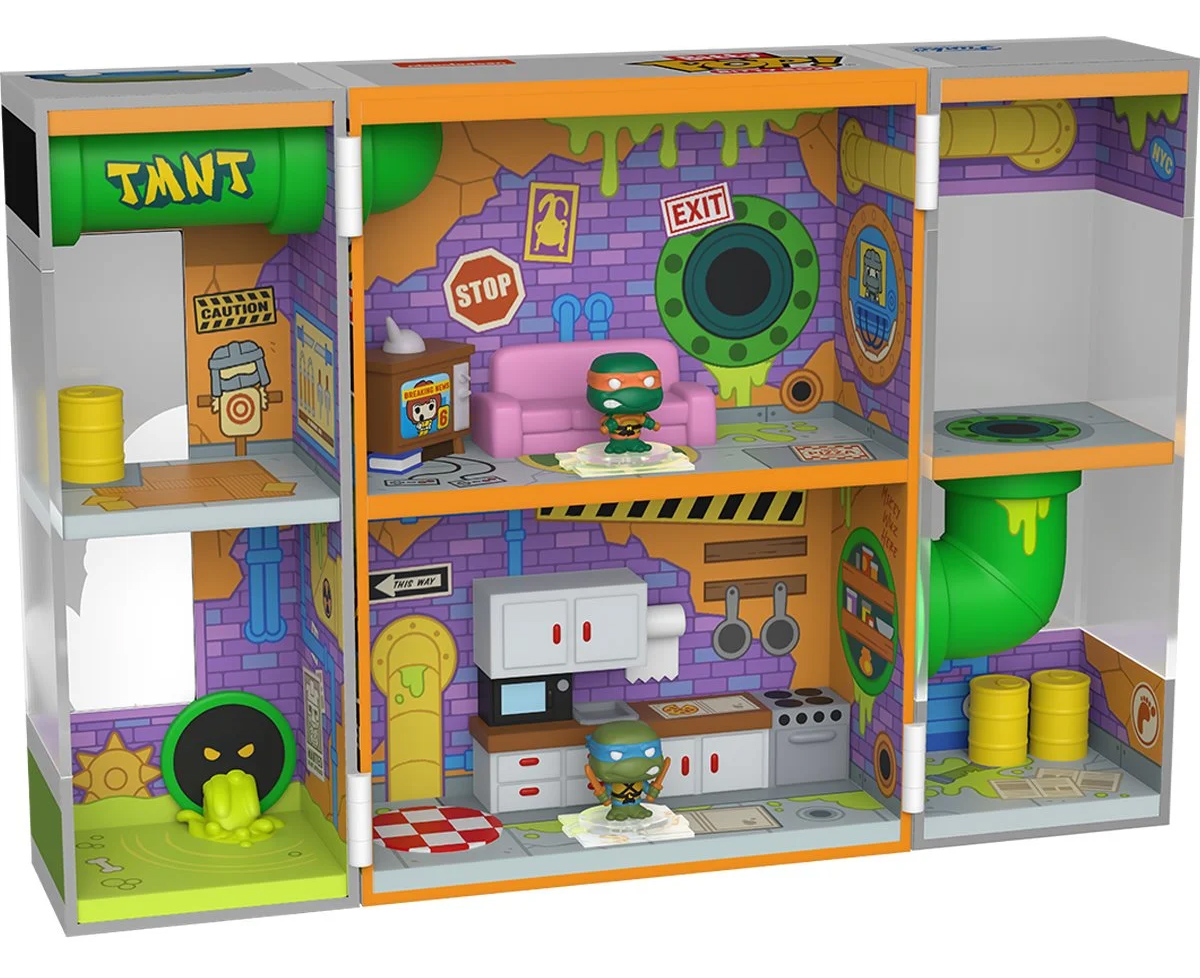 Playset Bitty Pop! Box Tartarugas Ninjas: Covil do Esgoto