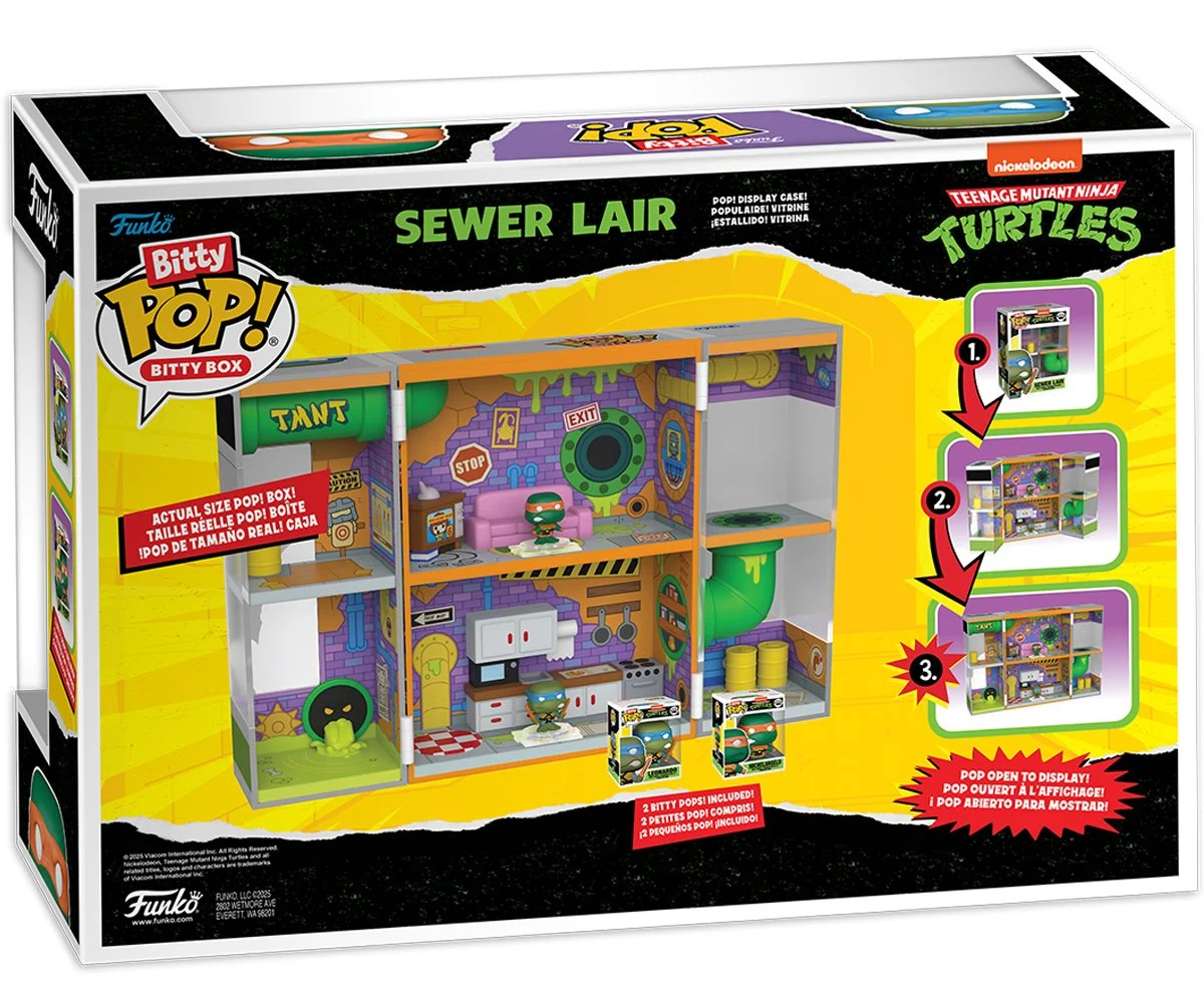 Playset Bitty Pop! Box Tartarugas Ninjas: Covil do Esgoto