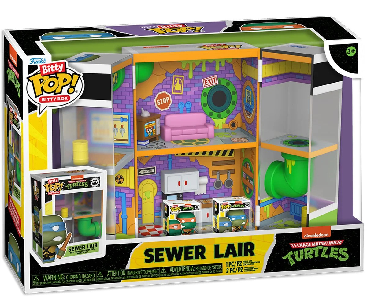 Playset Bitty Pop! Box Tartarugas Ninjas: Covil do Esgoto
