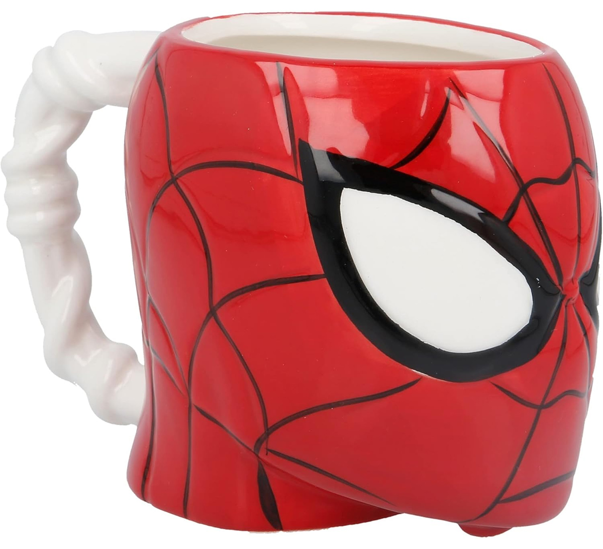 Caneca Esculpida Spider-Man 3D com Alça de Teias (Homem-Aranha)