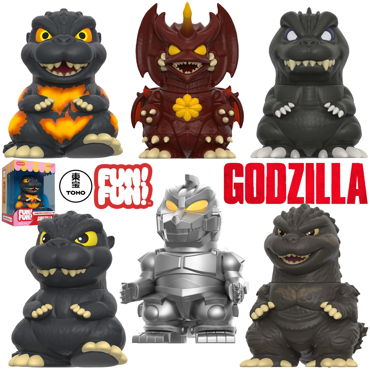 Bonecos Toho FUN! FUN! com Godzilla