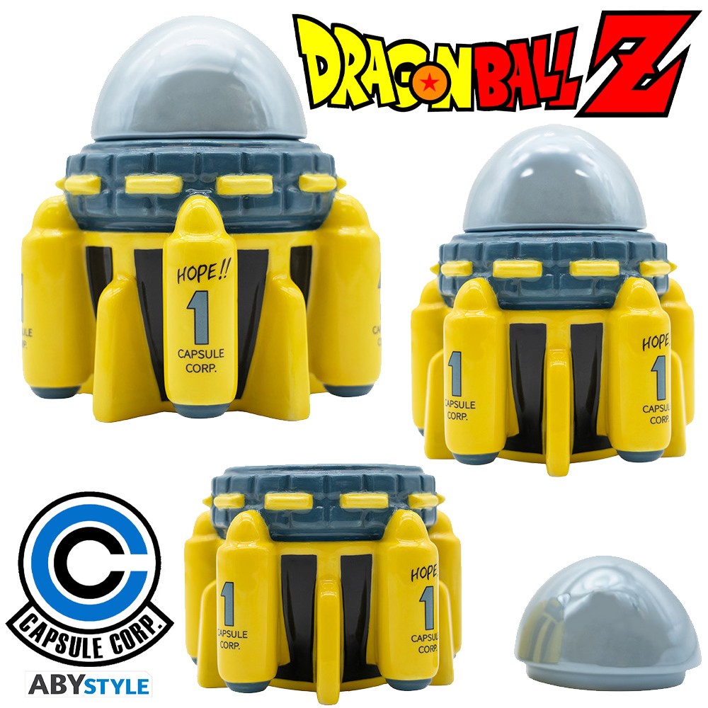 Caneca 3D da Máquina do Tempo (Time Machine) de Dragon Ball Z