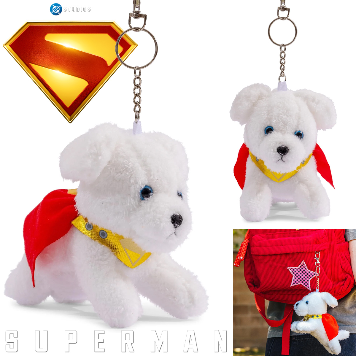 Chaveiro de Pelúcia Krypto, O Supercão do Filme Superman (2025)