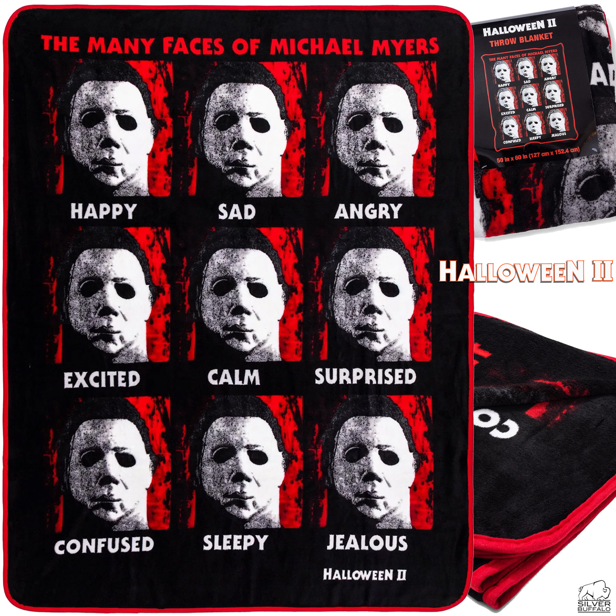 Cobertor de Lance “As Muitas Faces de Michael Myers” em Halloween 2 - O Pesadelo Continua