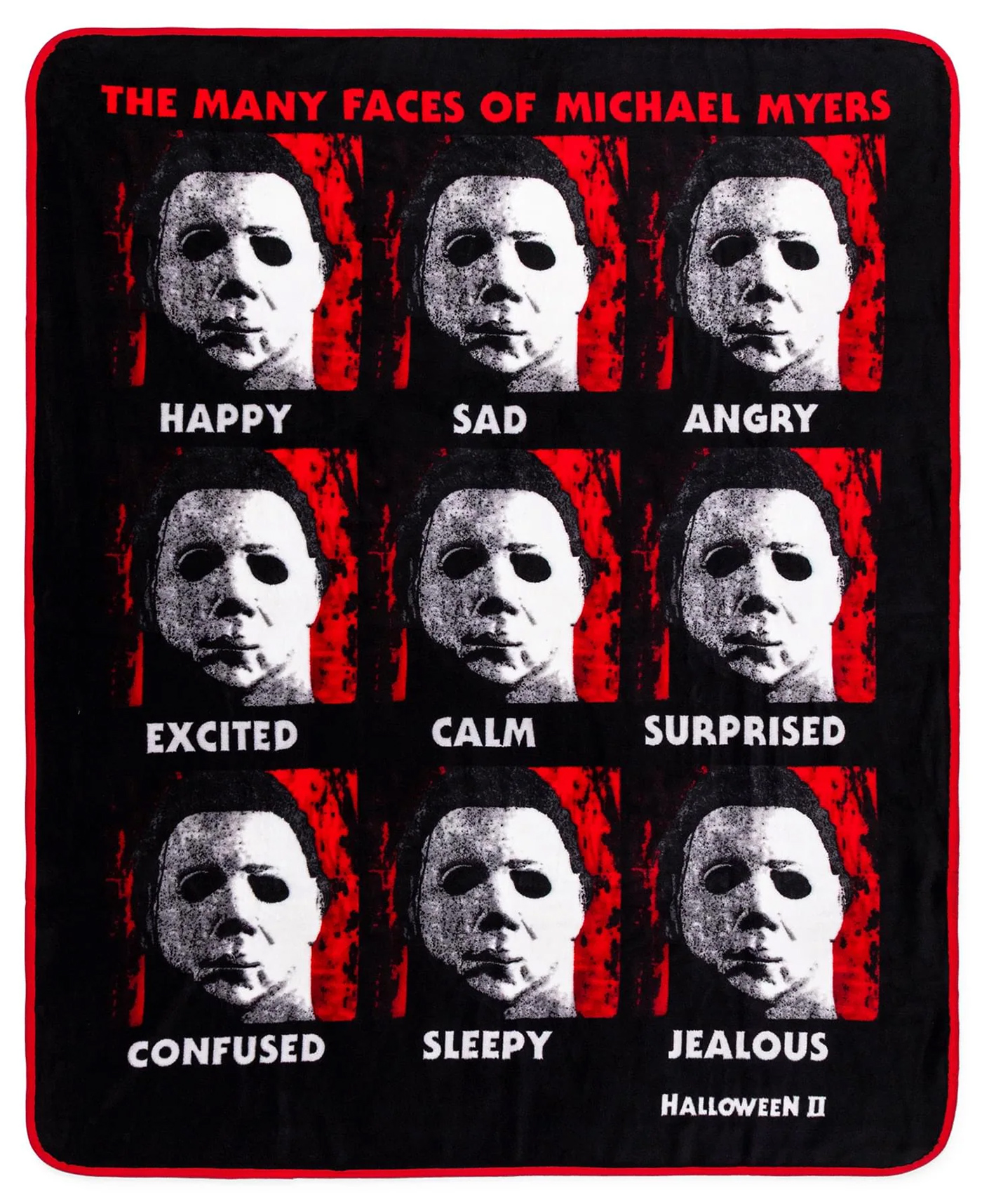 Cobertor de Lance “As Muitas Faces de Michael Myers” em Halloween 2 - O Pesadelo Continua