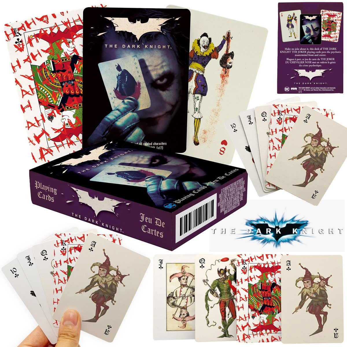 Baralho do Coringa de Heath Ledger em Batman: O Cavaleiro das Trevas de Christopher Nolan