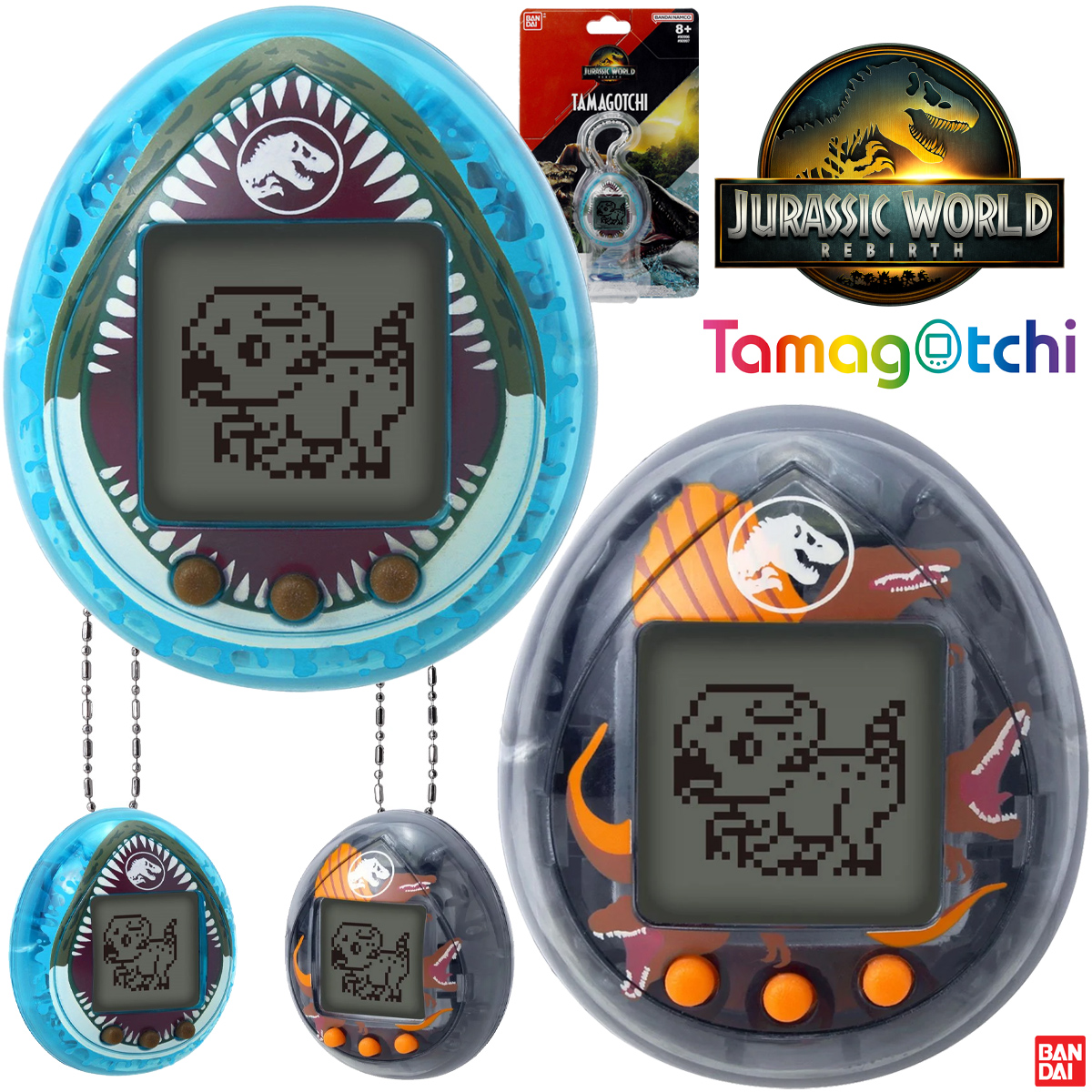 Tamagotchi Jurassic World: Recomeço com Mosassauro e Espinossauro