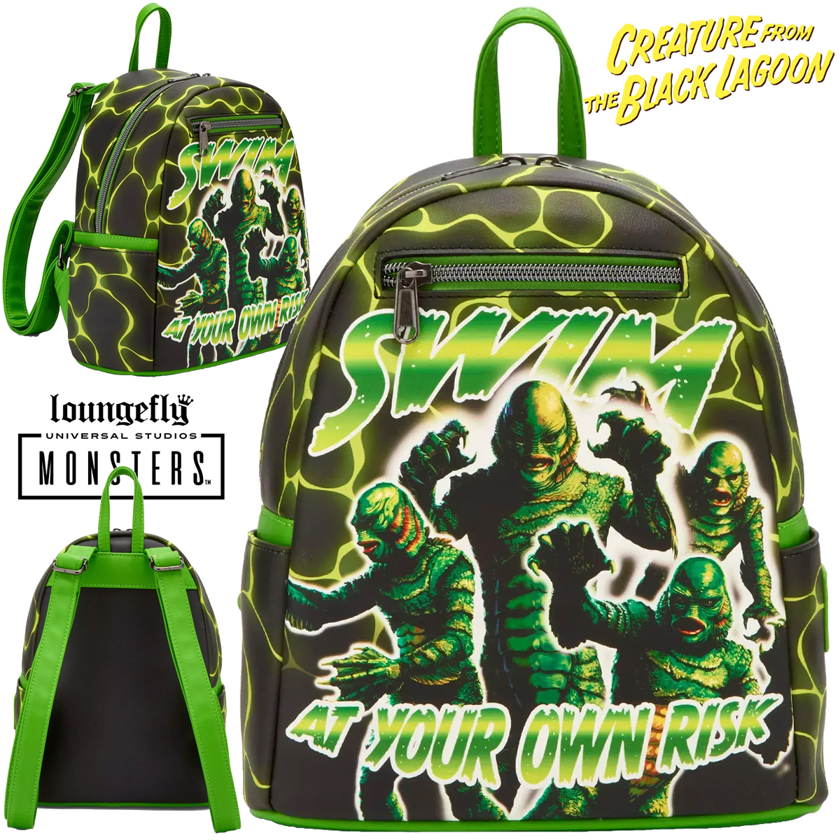 Mini-Mochila Monstro da Lagoa Negra (Creature from the Black Lagoon) de 1954