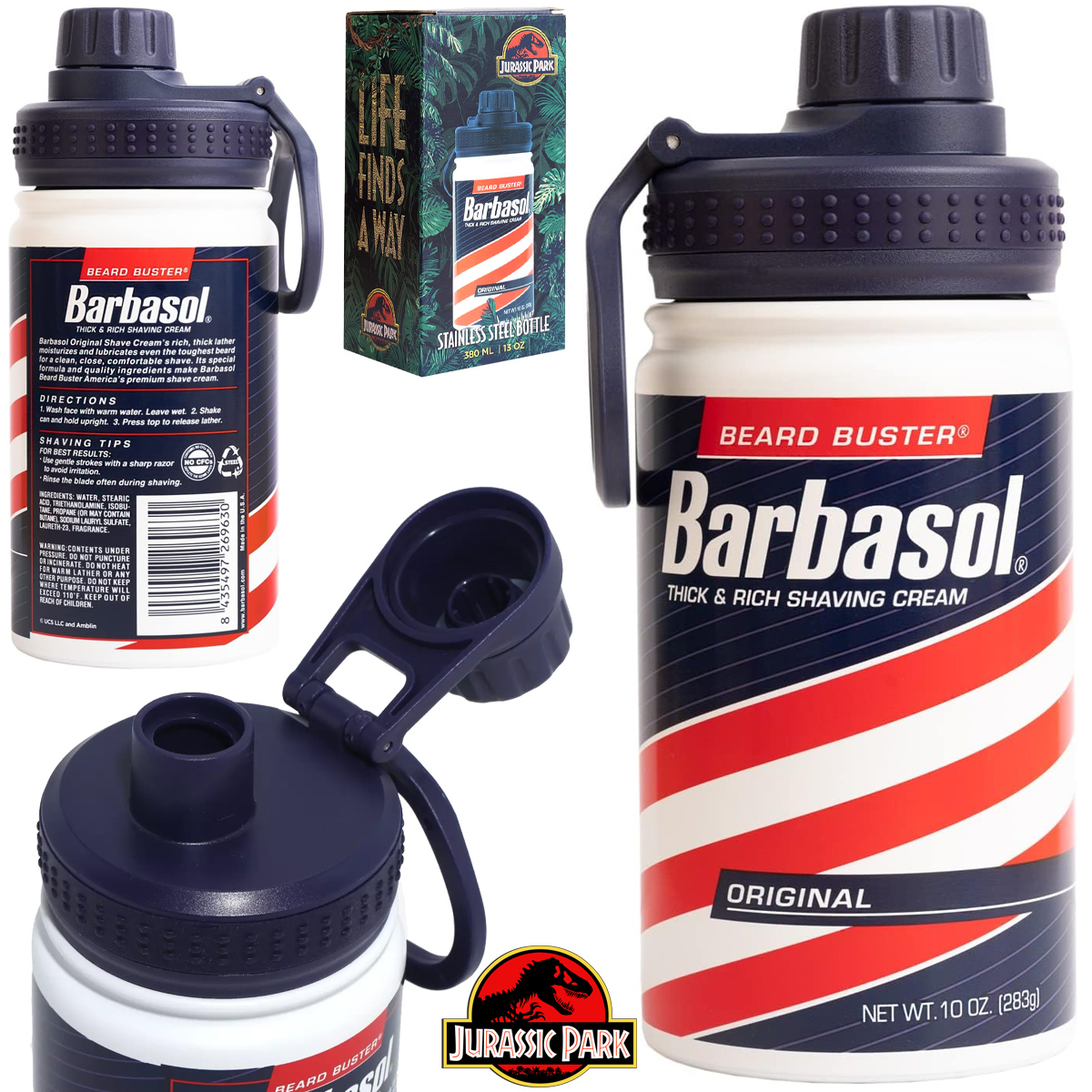 Garrafa Térmica Lata do Creme de Barbear “Barbasol Cryogenics Canister” de Jurassic Park