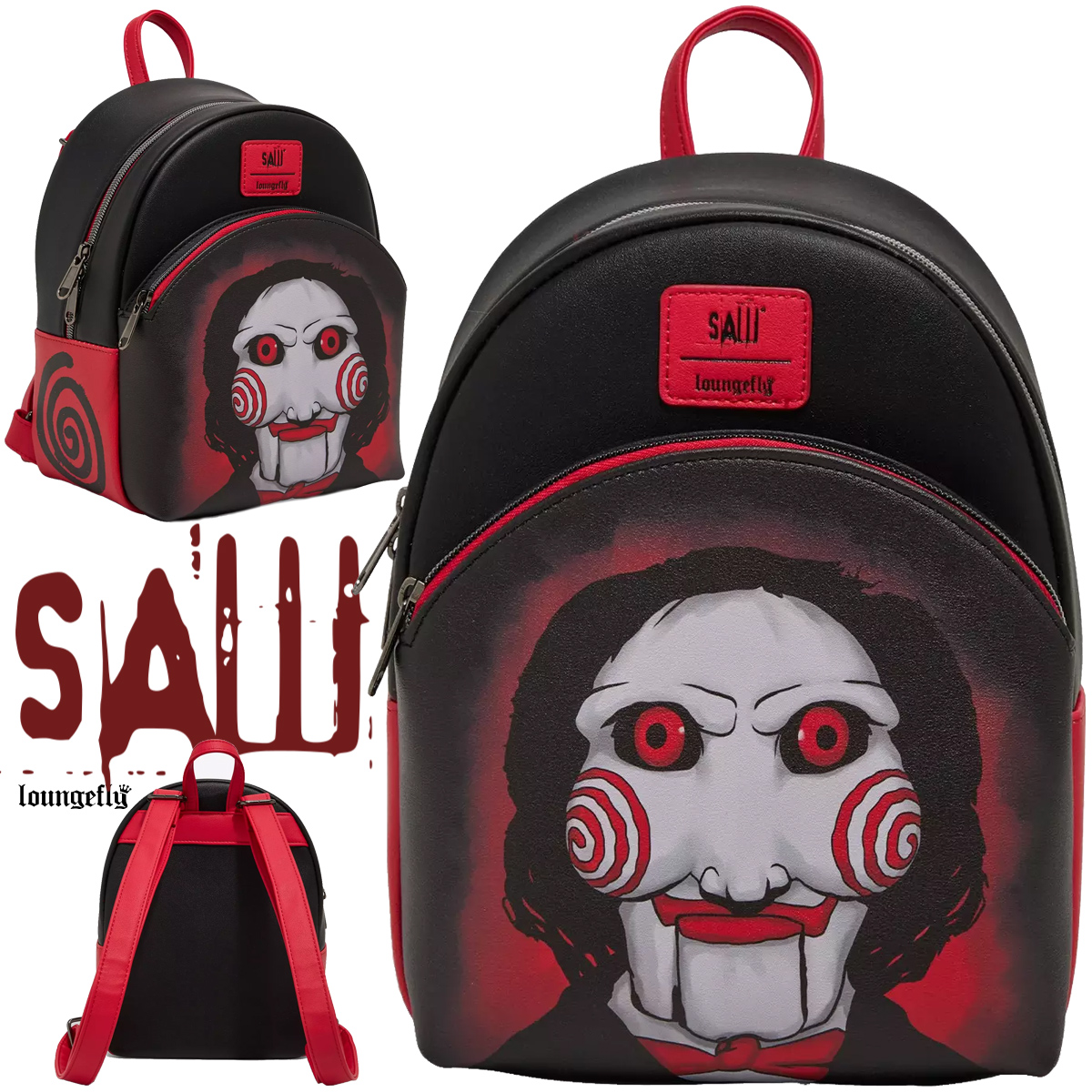 Mini-Mochila Fantoche Billy do Assassino Jigsaw em Jogos Mortais (Saw)